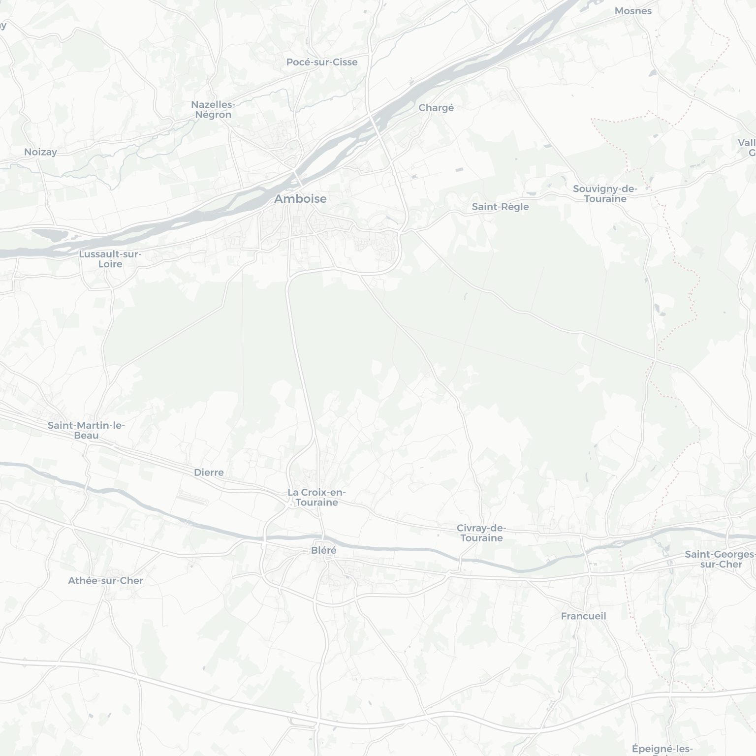 Carte d'Amboise et ses environs, dans le Indre-et-Loire (Centre-Val de Loire)