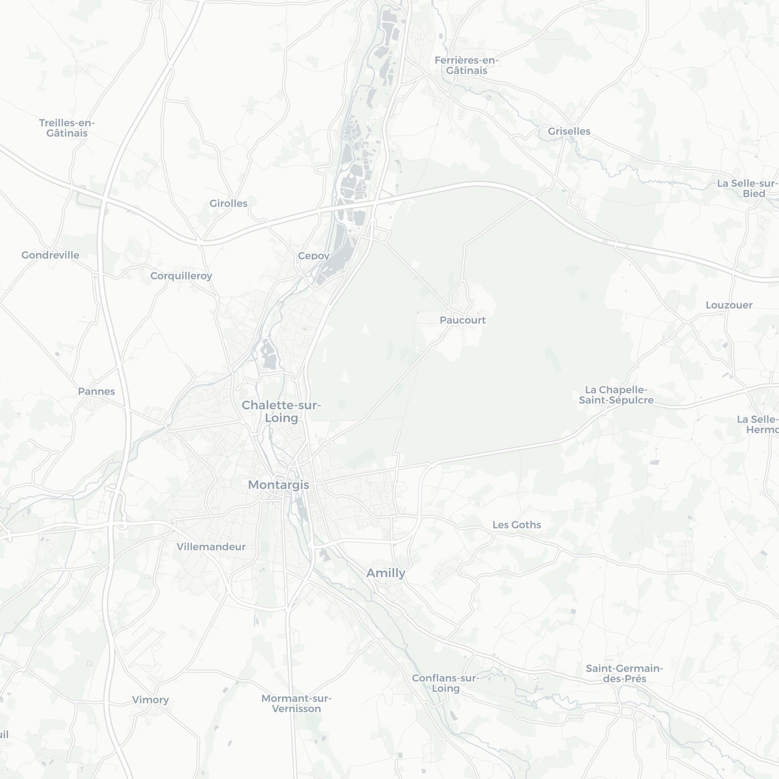 Carte d'Amilly et ses environs, dans le Loiret (Centre-Val de Loire)