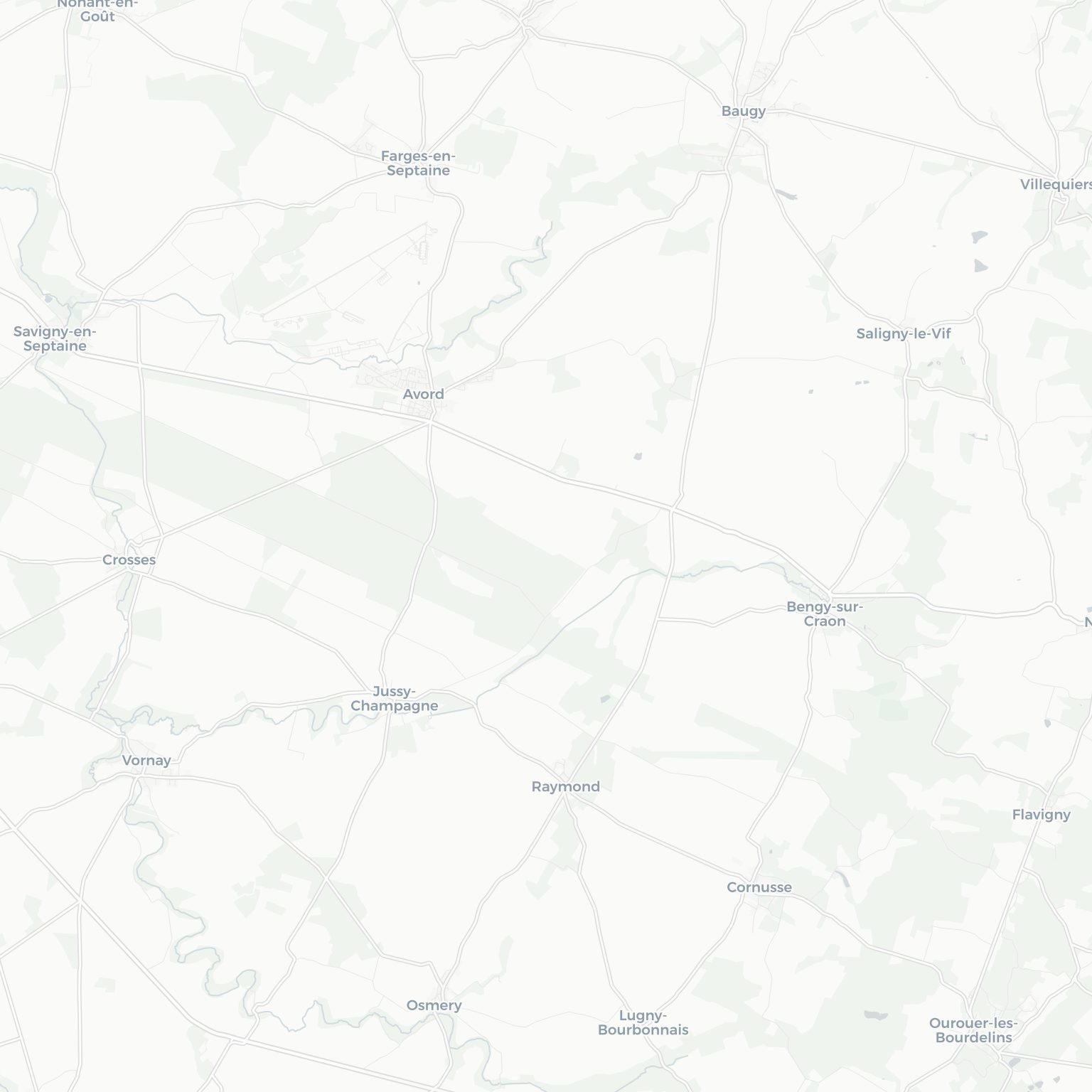 Carte d'Avord et ses environs, dans le Cher (Centre-Val de Loire)