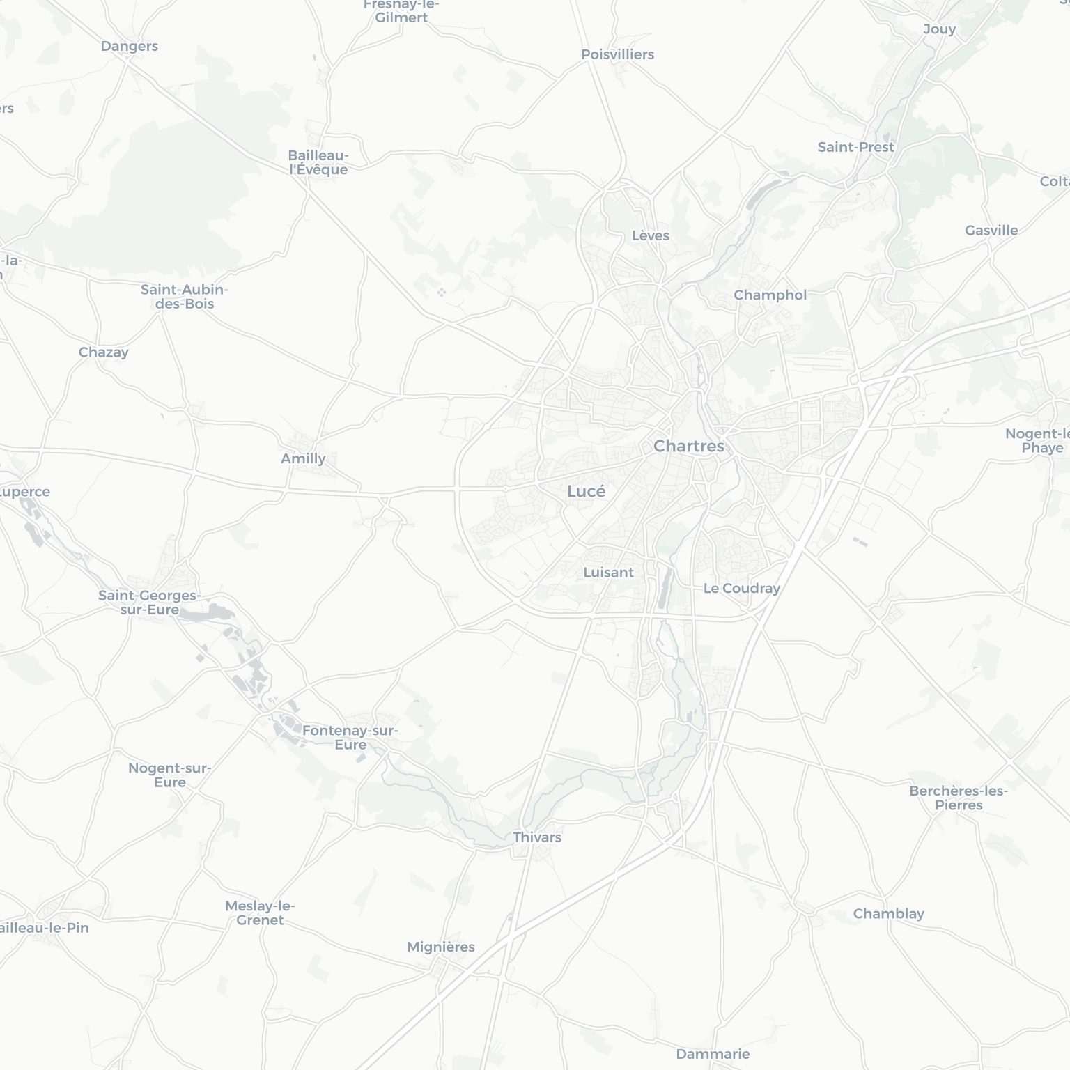 Carte de Lucé et ses environs, dans le Eure-et-Loir (Centre-Val de Loire)
