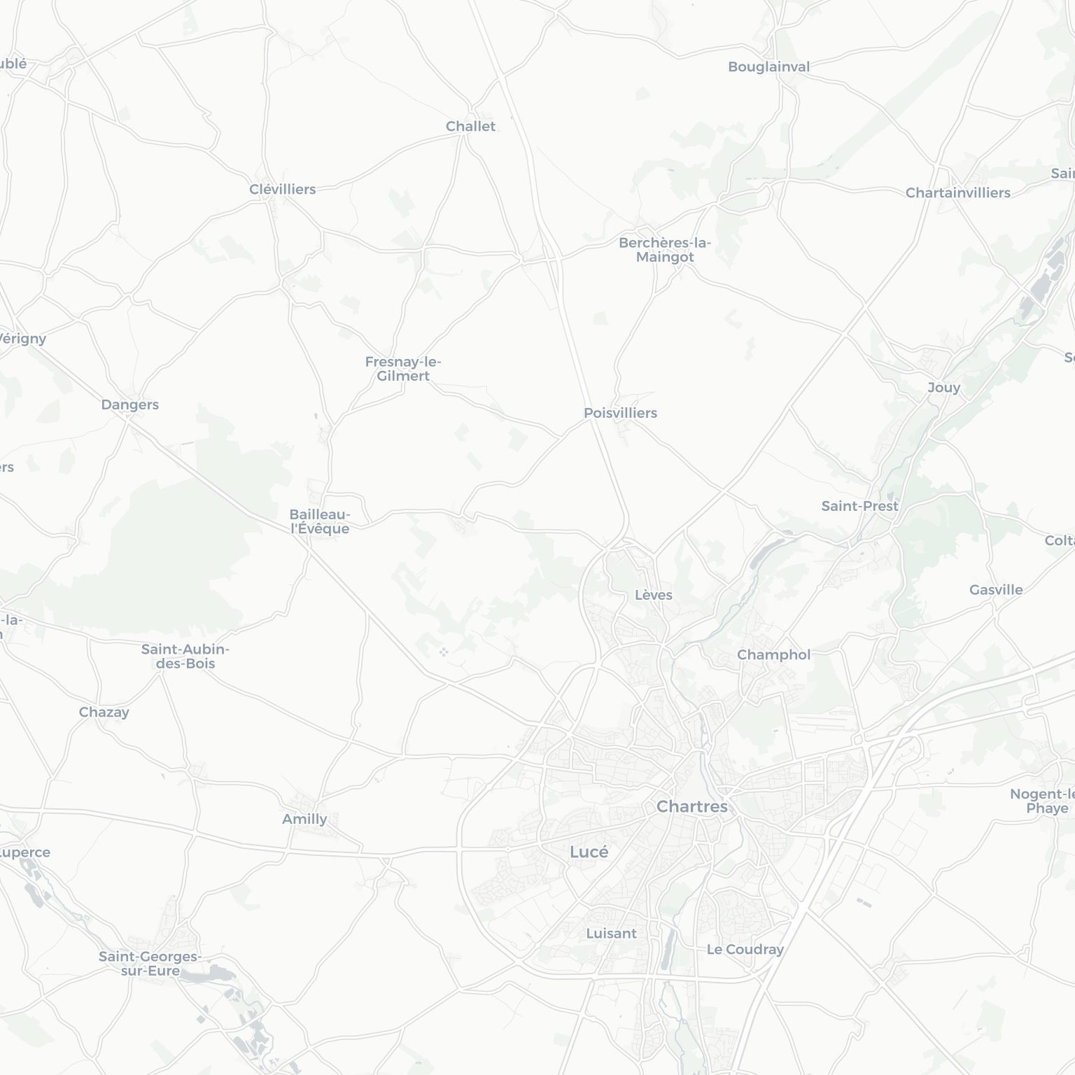 Carte de Mainvilliers et ses environs, dans le Eure-et-Loir (Centre-Val de Loire)