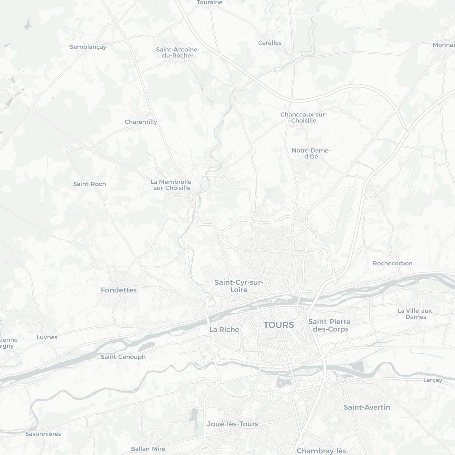 Carte de Saint-Cyr-sur-Loire et ses environs, dans le Indre-et-Loire (Centre-Val de Loire)