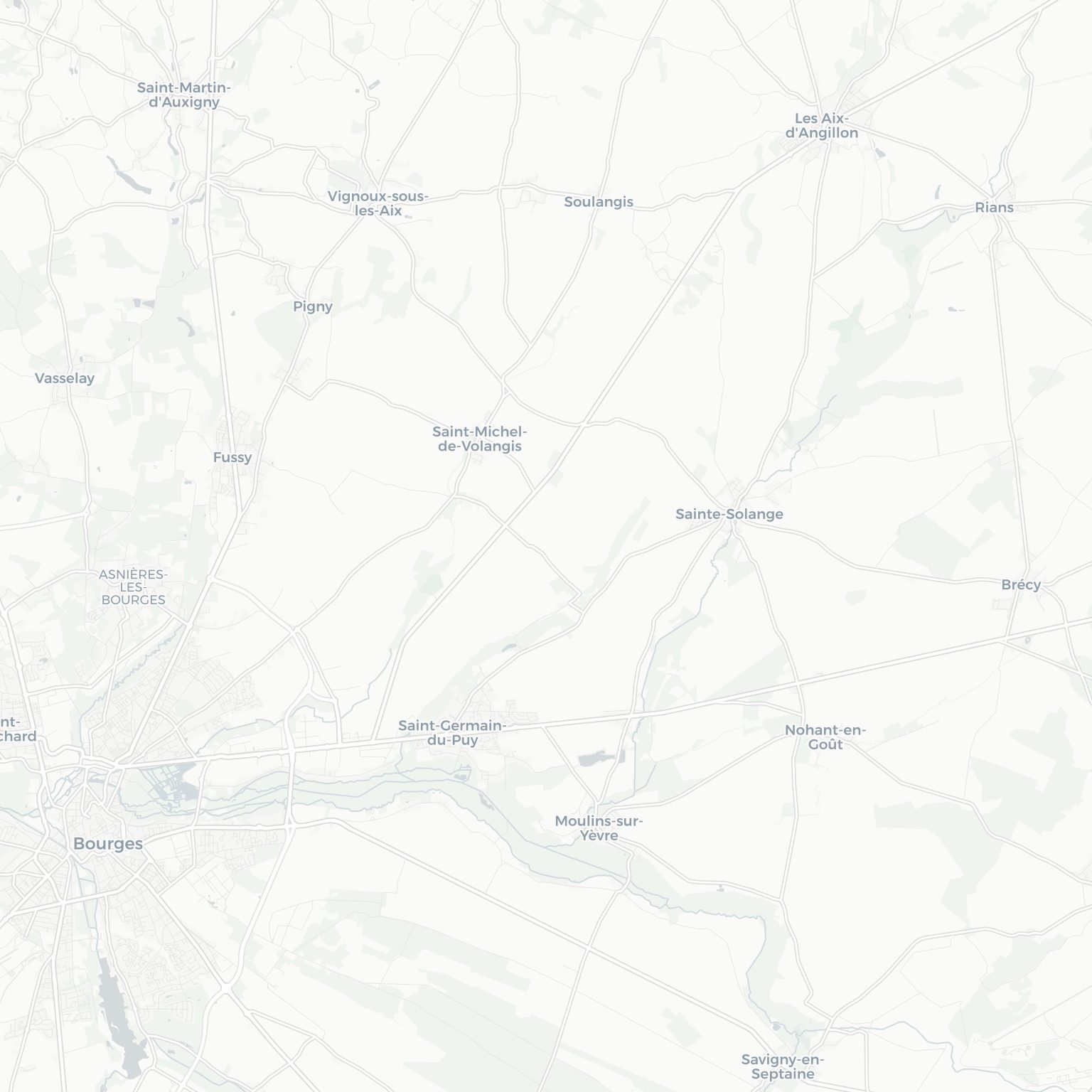 Carte de Saint-Germain-du-Puy et ses environs, dans le Cher (Centre-Val de Loire)