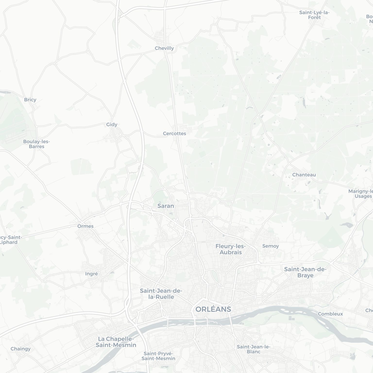 Carte de Saran et ses environs, dans le Loiret (Centre-Val de Loire)