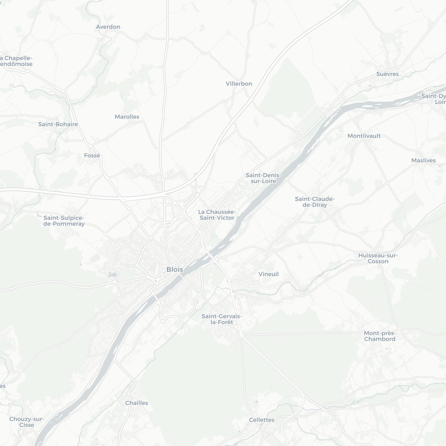 Carte de Vineuil et ses environs, dans le Loir-et-Cher (Centre-Val de Loire)